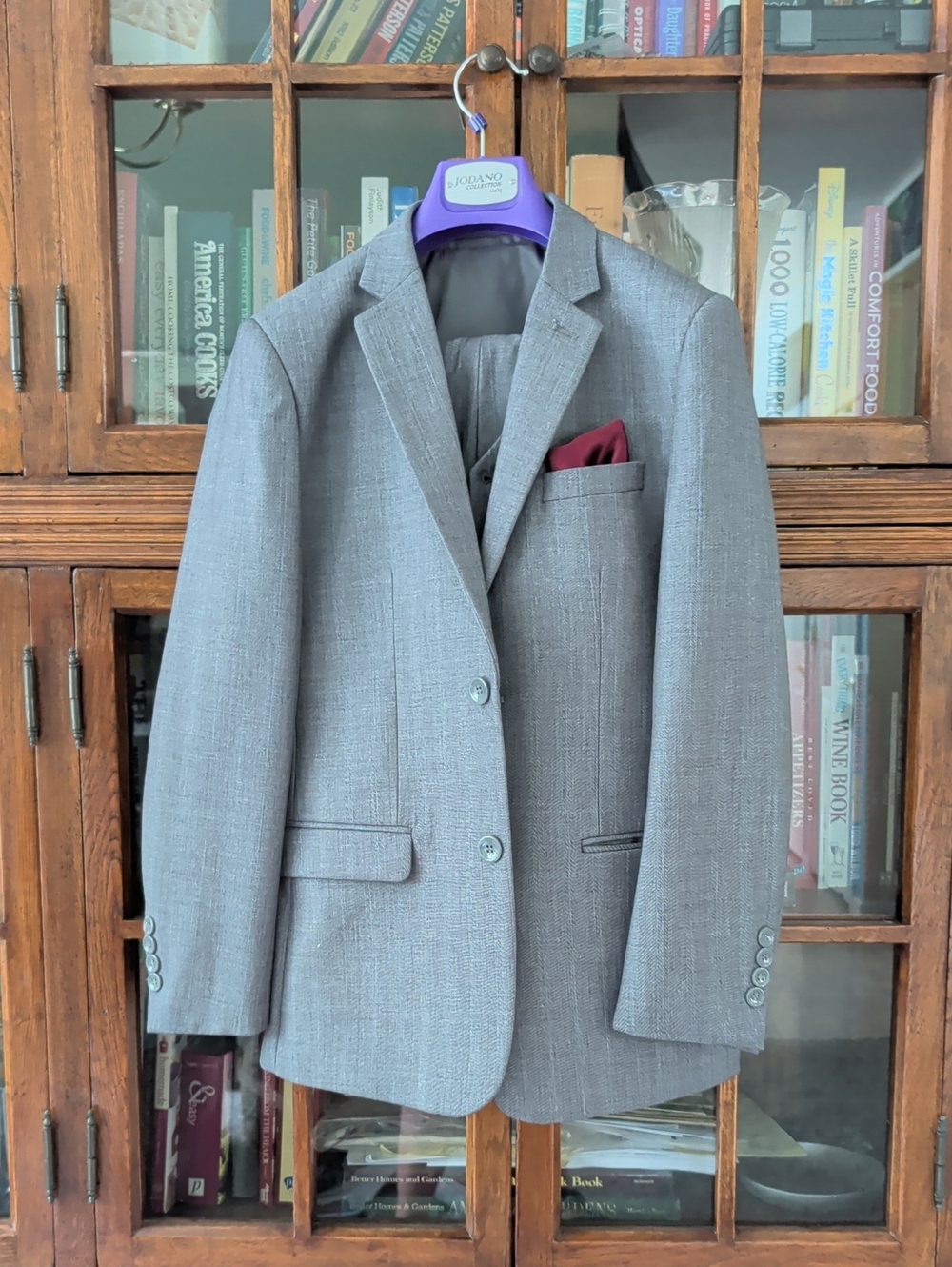 Boy's Gray Two-Button Suit With Vest